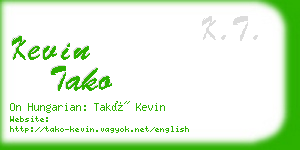 kevin tako business card